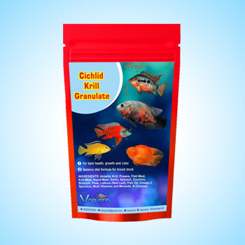 Krill granulates for Cichlid fish