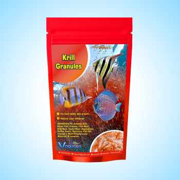 Krill granules fish food Indian brand