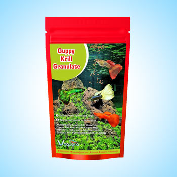 Guppy granulate fish food in India
